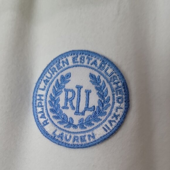 Lauren Active Womens White & Blue Track Jacket XL Cotton Polyester Blend - Picture 6 of 13